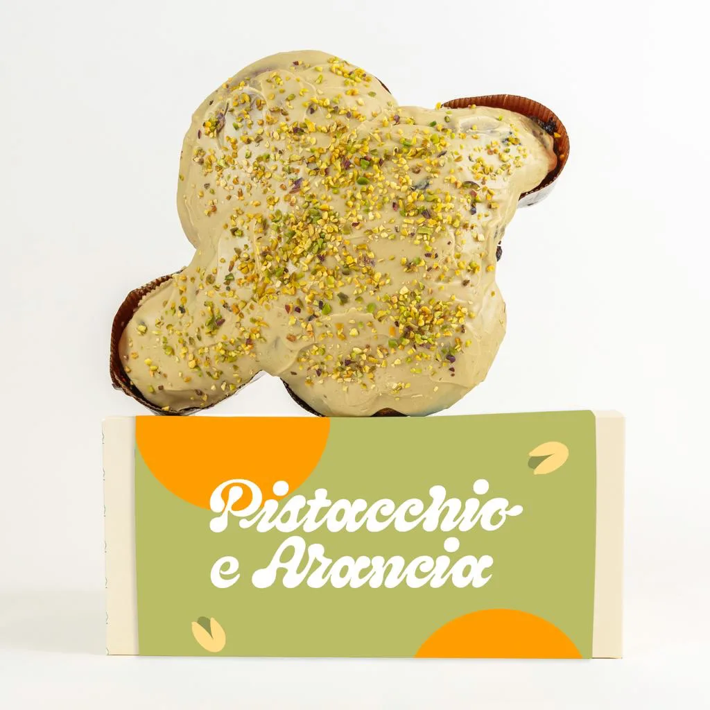 Pistachio and orange Colomba
